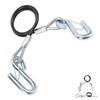 Trailer Safety Towing Cable With S Hook 3500lbs Load Bearing 27.6in Maximum Extension Length Spring Towing Rope For RV