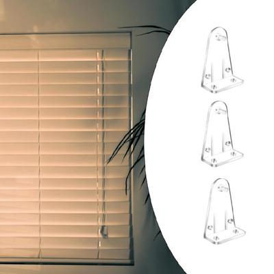 12/36Pcs Blinds Bottom Hold Down Brackets Clear Rails Holders Clips for Home Decors Use Window Curtain Accessories