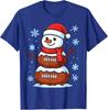 Merry Christmas Football Snowman Pajamas Xmas Unisex T-Shirt