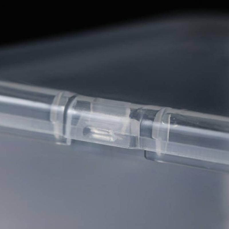 6/12/24 st 4,5 Transparent Fyrkantig Vikbar Liten Låda Pärlor Fiskekrok Skruv Plast Förvaringslåda Ring Örhänge Halsband Förpackningslåda