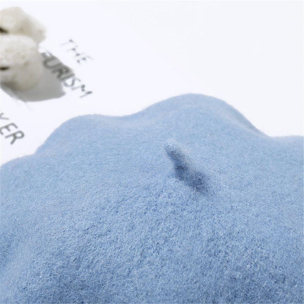 French Baggy Beanie Wool Beret Cap Felt Berets Flat Cap Hat Autumn Beret Hat