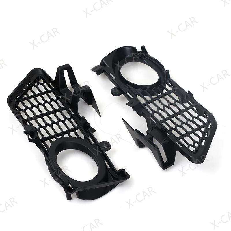 2PCS For BMW 3 Series F30 F31 2011 2012 2013 2014 2015 Front Bumper Fog Light Lamp Grille Honeycomb Cover Frame 51118054156
