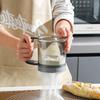 Handheld Semi-Automatic Flour and Sugar Sifter Cup - Household Baking Tool with Mesh Filter.