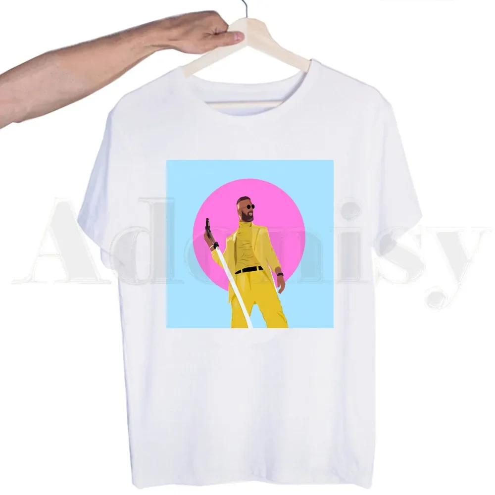 Maluma Hawai Reggaeton Singer T-shirt for  Unisex Short Sleeve  Unisex Tops T Shirt for Male White T Shirt Wo Unisex Tees Shirt