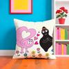 Cartoon Cute B-Barbapapas Cushion Cover Plush Fabric Soft Double-Sided Printed Sofa Warm Winter Home Gift Pillow Case