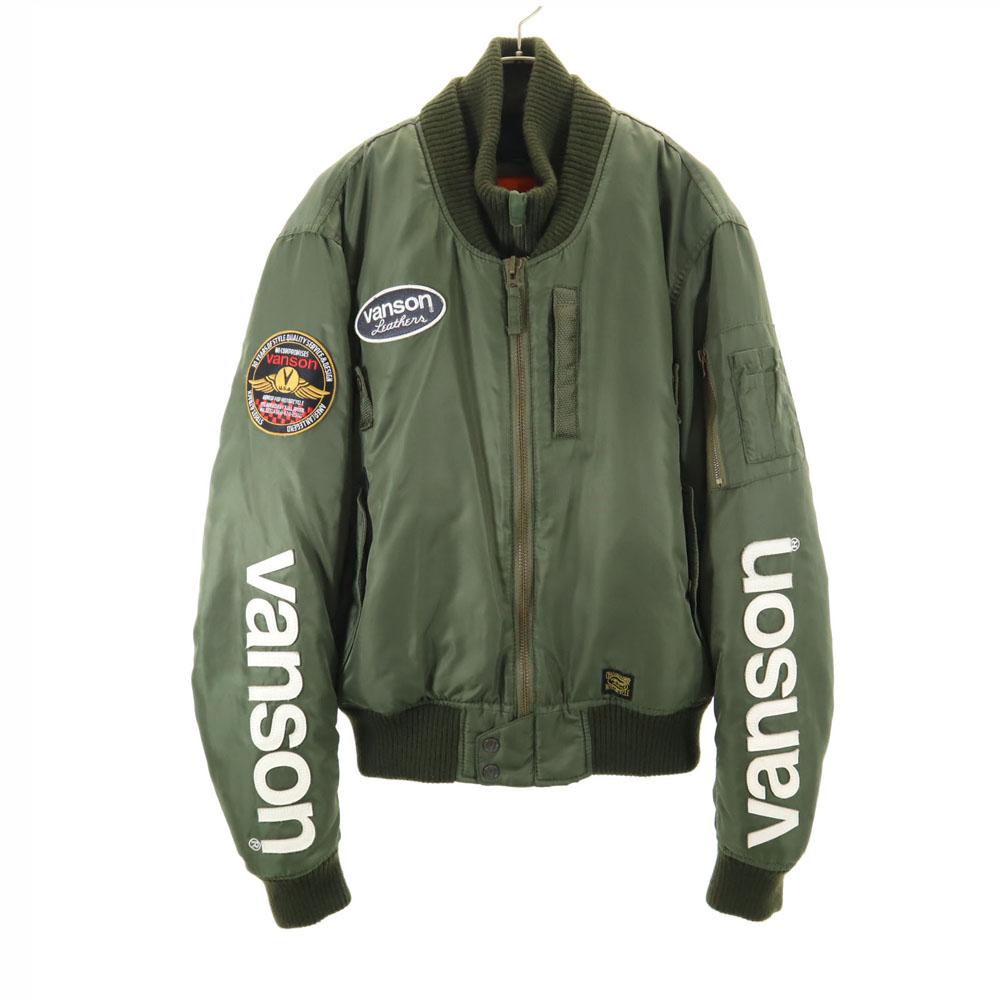 VANSON Flight Jacket L Khaki Blouson Men's Used