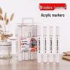 Double-Ended Acrylic Markers Set - 12, 24, 36, or 60 Colors in Handheld Square Box for Student and Children's Art & Coloring.
