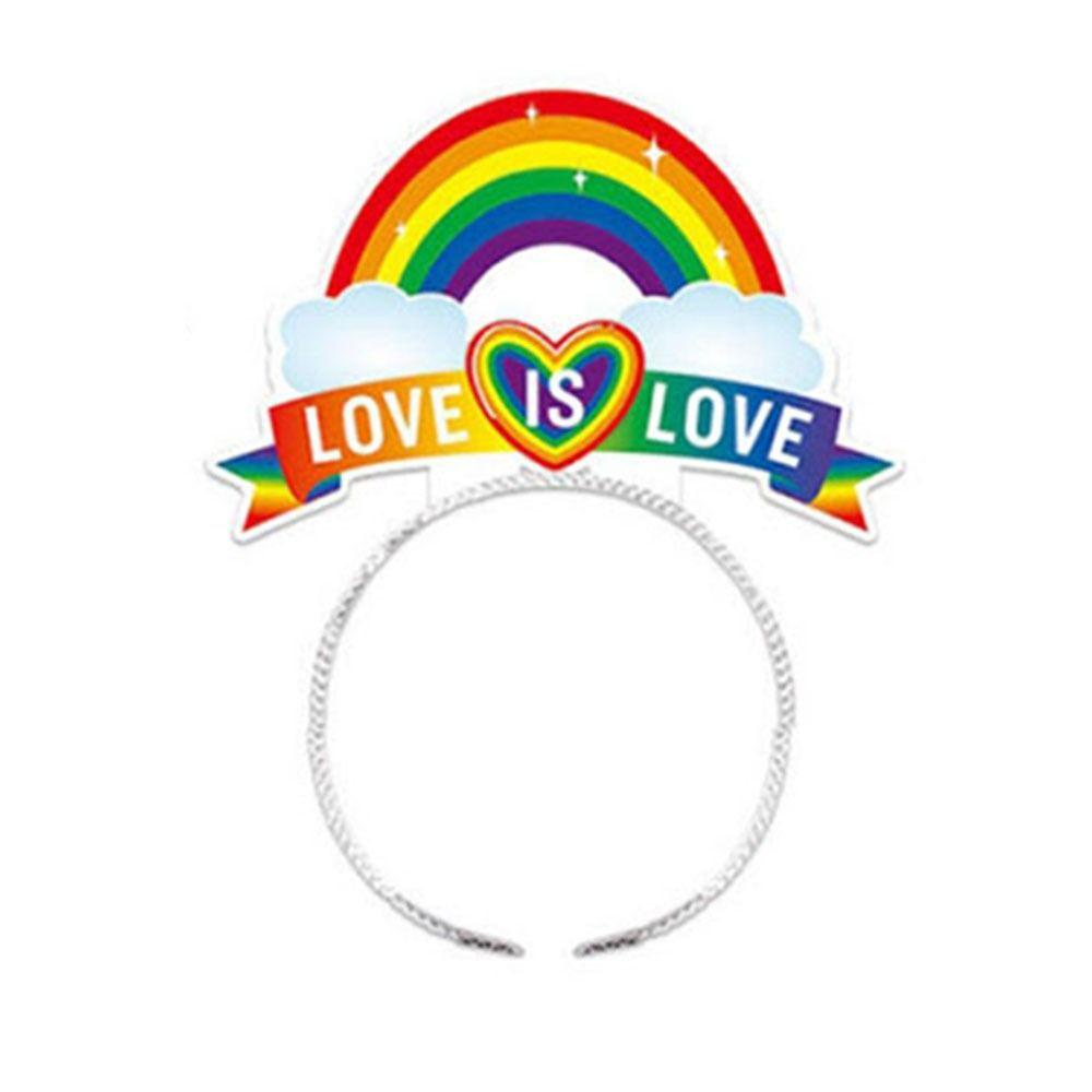 6pcs Seven-color Rainbow Striped Hair Hoop Rainbow Festival Pride Month Hair Bands  Holiday