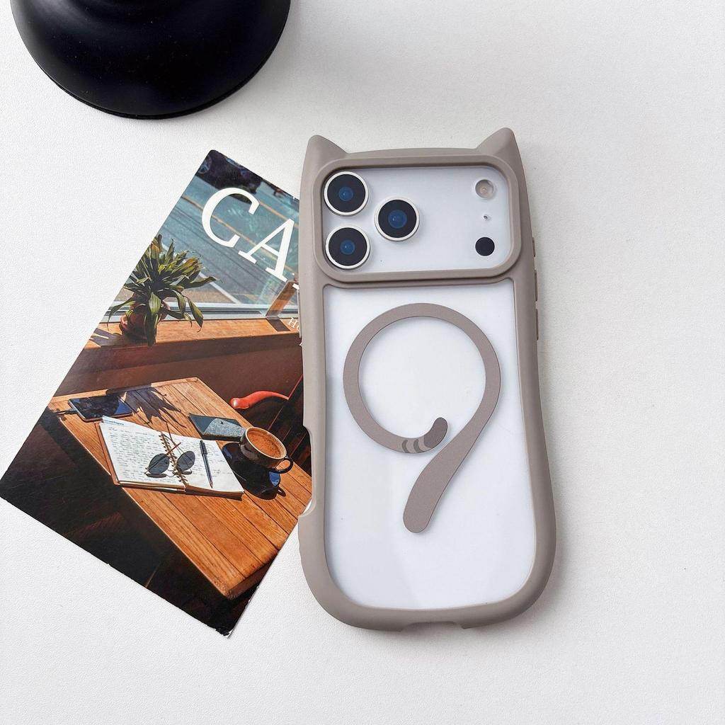 High-End Drop-Proof Cat Ears Magnetic Case for Apple 12/13/14/17 Pro Max