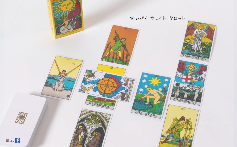 Tarot Waite 78 Tarot Japanese Instruction Manual Authentic I.I.J. Cards, Albano-Waite Tarot, Edition, Cards, Reading, Included,