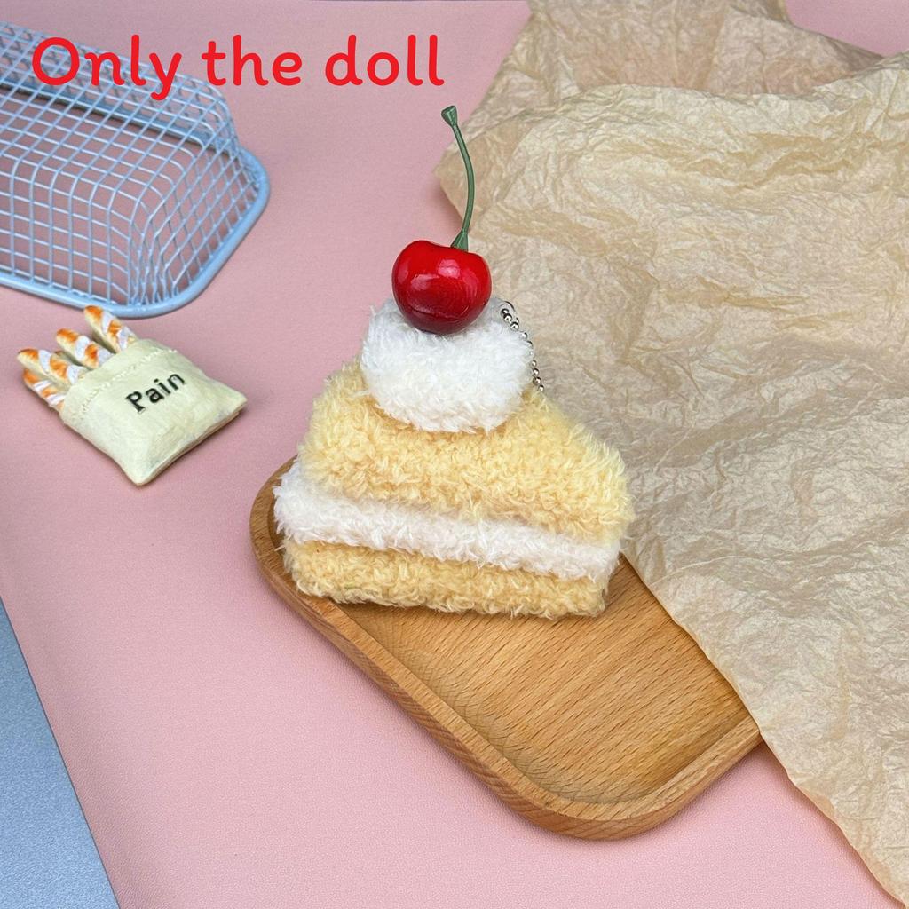 Cake Cute Cherry Burger Three Names Hot Dog Plush Toy Pendant For Bag Decor