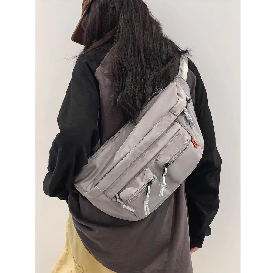 Customer Order 2025 New Autumn and Winter Functional Wind Couple Shoulder Backpack Men's Retro Fanny Pack Locomotive Cycling Bag Messenger Bag