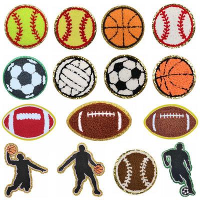 Jianxing Chenille Handtuch: Fußball, Basketball, Rugby, Baseball Gestickte Aufnäher