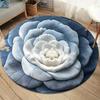 3D Visual Print Gradient Rose Round Rug Non Slip Soft Easy To Clean Suits Home Lounge Man Cave Brings Noble Decor Charm  Carpet