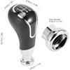 Shift Knob, Leather Shift Knob 5 Speed,Antiwear Unique and Delicate Styling Durable PU Leather Plastic Material Gear Shifter Lever Accessories Fit
