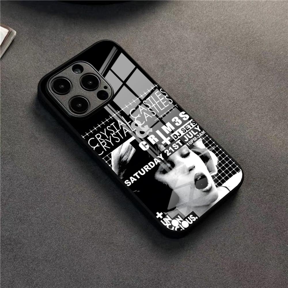 

Band C-Crystal Castles Phone Case For IPhone 17 16 Pro 15 Pro Max 14 13 12 11 X XR XS Max Plus SE Glass Cover iPhone12 ProMax