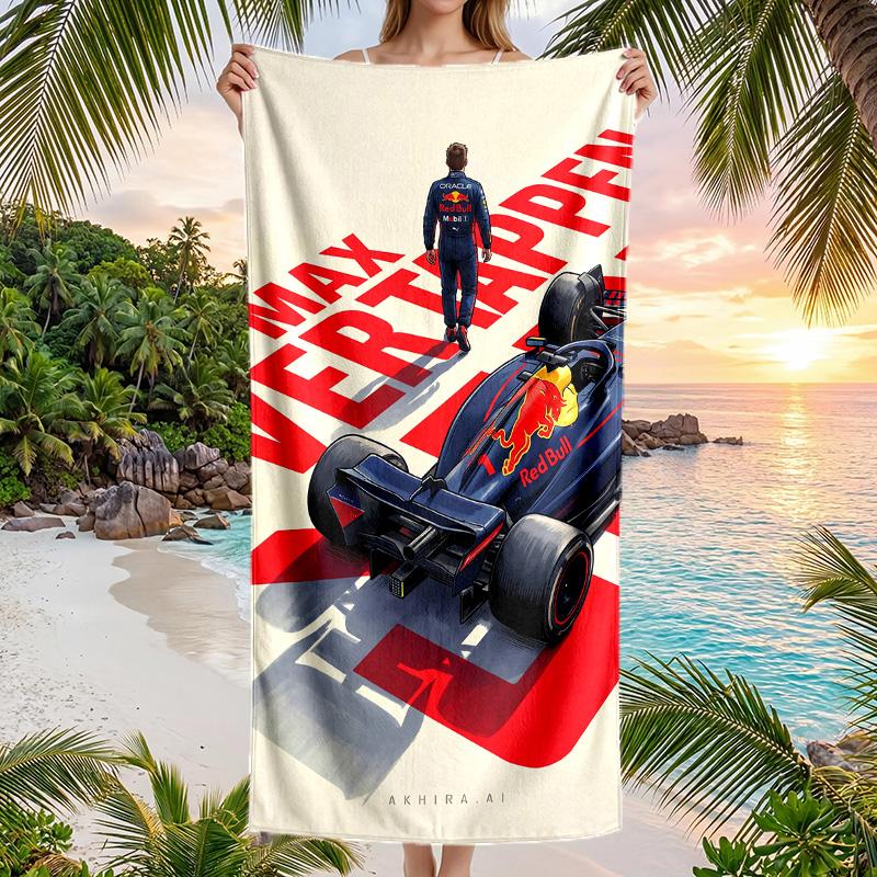 Asciugamano da Spiaggia alla Moda Max Verstappen Portatile Morbido Asciugatura Rapida per Nuoto Campeggio Vacanze
