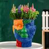 Creative Colorful Human Portrait Vase Desk Decoration Flowers Arrangement Artificial Flower Decorative Floral Vases Home Decor