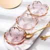Exquisite Japanese Cherry Blossom Glass Condiment and Dipping Sauce Dish