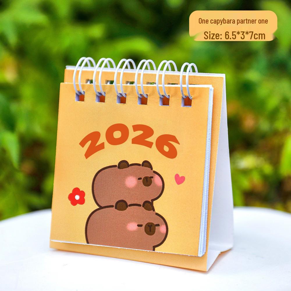 2026 Inspirational Words Mini Desk Planner Calendar - Creative Portable Desktop Ornament