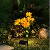 JYL TS/082,Solar Multi Head Sunflower Ground Stake Light for Outdoor Garden Landscape Lawn Decor
