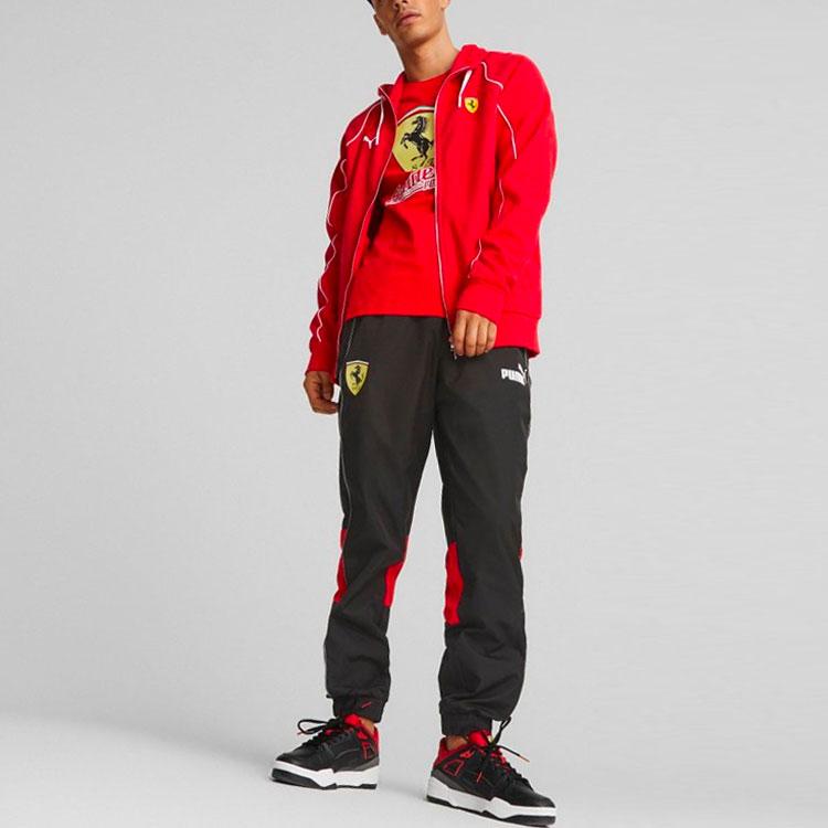 Puma Logo Letter Print Elastic Cuff Sports Pants Unisex Bottoms Black 538158-01