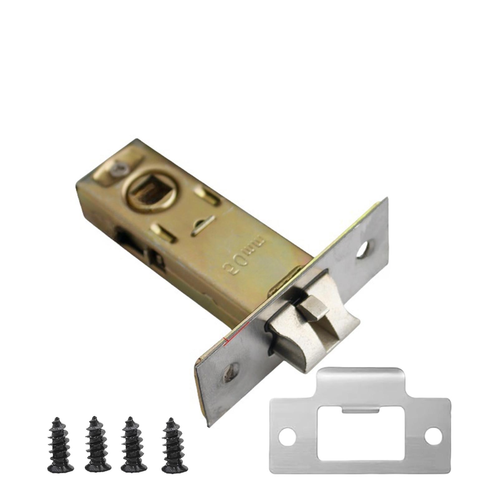 

Прочные металлические вильчатые трубчатые врезные защелки с металлической отделкой. Удобный аксессуар для установки на двери ванной комнаты и спальни. 50