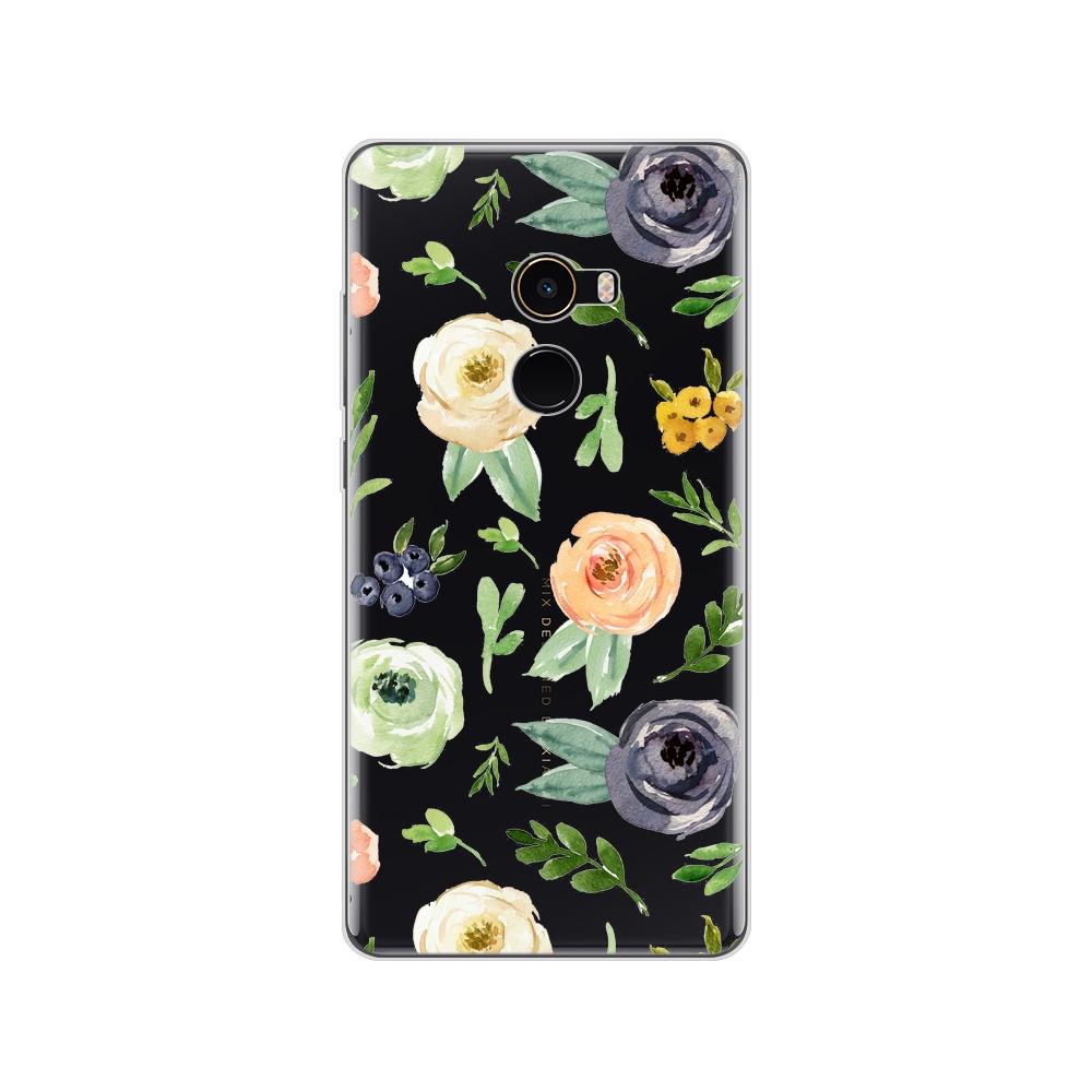 Pouzdro pro Xiaomi Mix 2 Soft Silicon TPU Pouzdro pro Xiaomi Mi Mix 2 Mix2 Zadní kryt Ochranný zadní kryt Transparentní Coque Shell