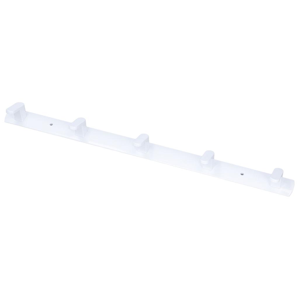 Wall Mounted Coat Rack Modern Stylish Coat Hanger Rack with 5 Hooks for Bathroom Living Room White