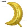 28-Inch Moon Balloon Modeling Birthday Party Arrangement Decorative Atmosphere Balloon Skinny Silver Moon Aluminum Film Balloon