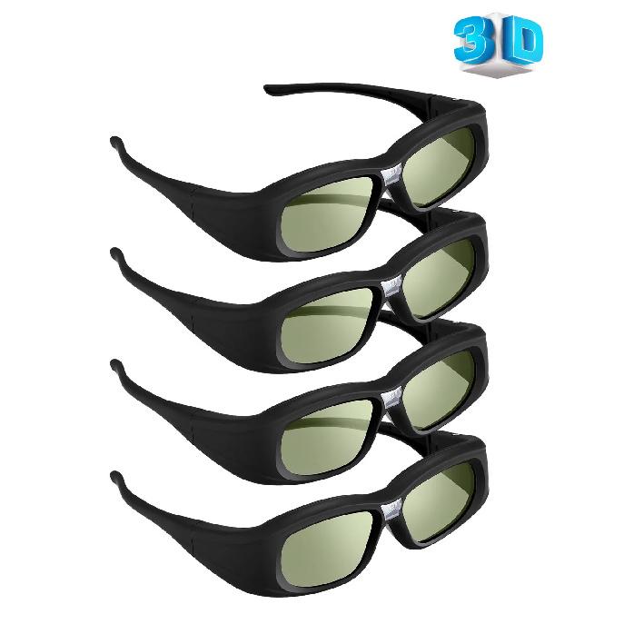 DLP Active Shutter 3D Glasses 96~144Hz For Optoma Acer Home ViewSonic ViewSonic