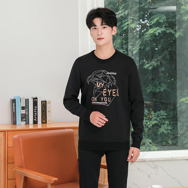 Мужской утолщенный плюшевый термокомплект Nan ji ren 3XL