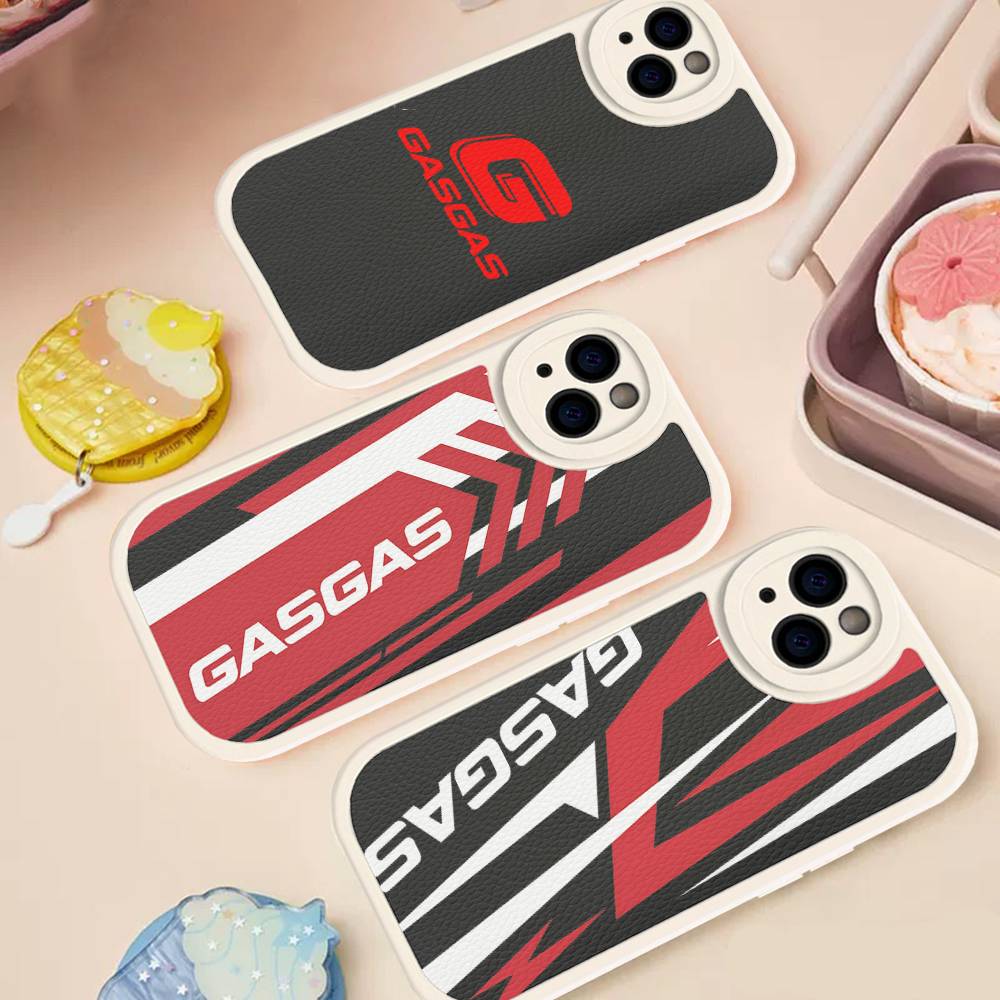 G-GasGas Red Motorcycle Phone Case For IPhone 16 15 14 13 12 11 Pro Max Plus Leather Soft Cover