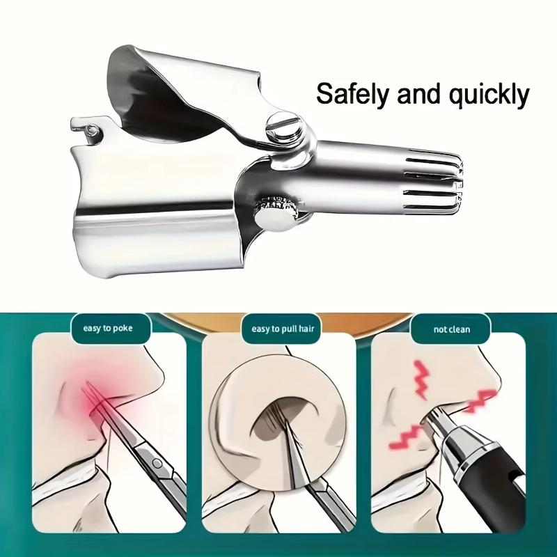 Stainless Steel Washable Portable Manual Nose Hair Trimmer For Men & Women Waterproof Ear Hair Trimmer