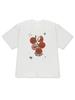 Tomato Graffiti T-shirt Cute Korean Printed Short Sleeved Shirt Women's Daily Tops for Couples