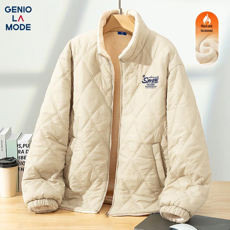

GENIOLAMODE Men s Padded Stand-Up Collar Winter Jacket M