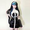 Cosplay Sexy Naughty Sister Extreme Black White Tight Skirt Cute Sister Cosplay Saint Choir Church Fancy Dress Outfit Set Halloween Anniversary Nun