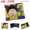 Rick und Morty Geldbörse PU-Leder Druckknopf Faltbar Anime Kartenhalter Tragbare Kurze Geldbörse