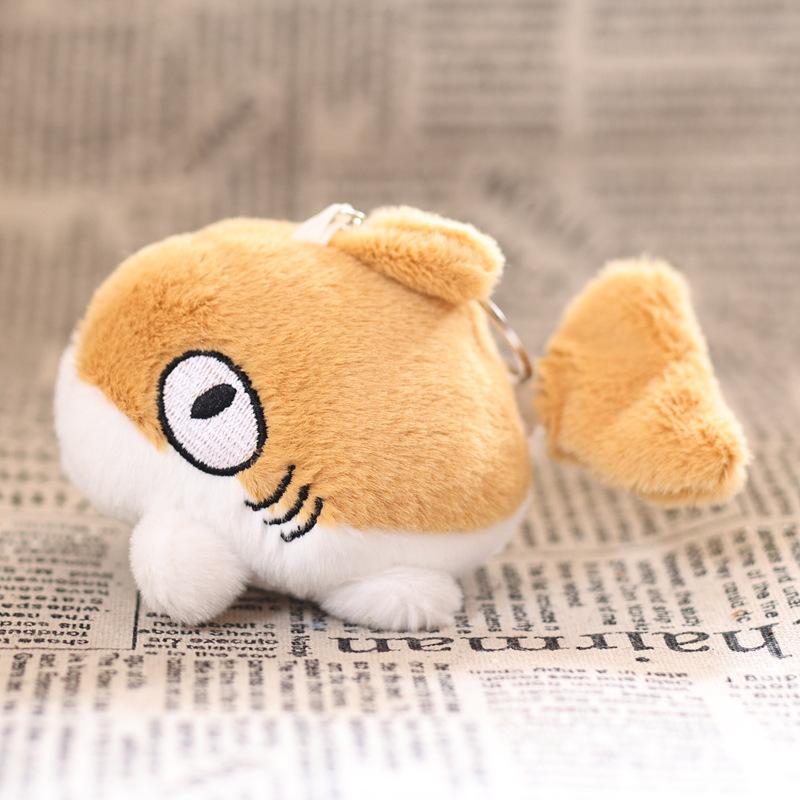 

1 шт. Мультяшный плюшевый брелок в виде акулы Каваи Раскачивающаяся маленькая рыбка Брелок Студенческие сумки Подвеска для багажа Подарки