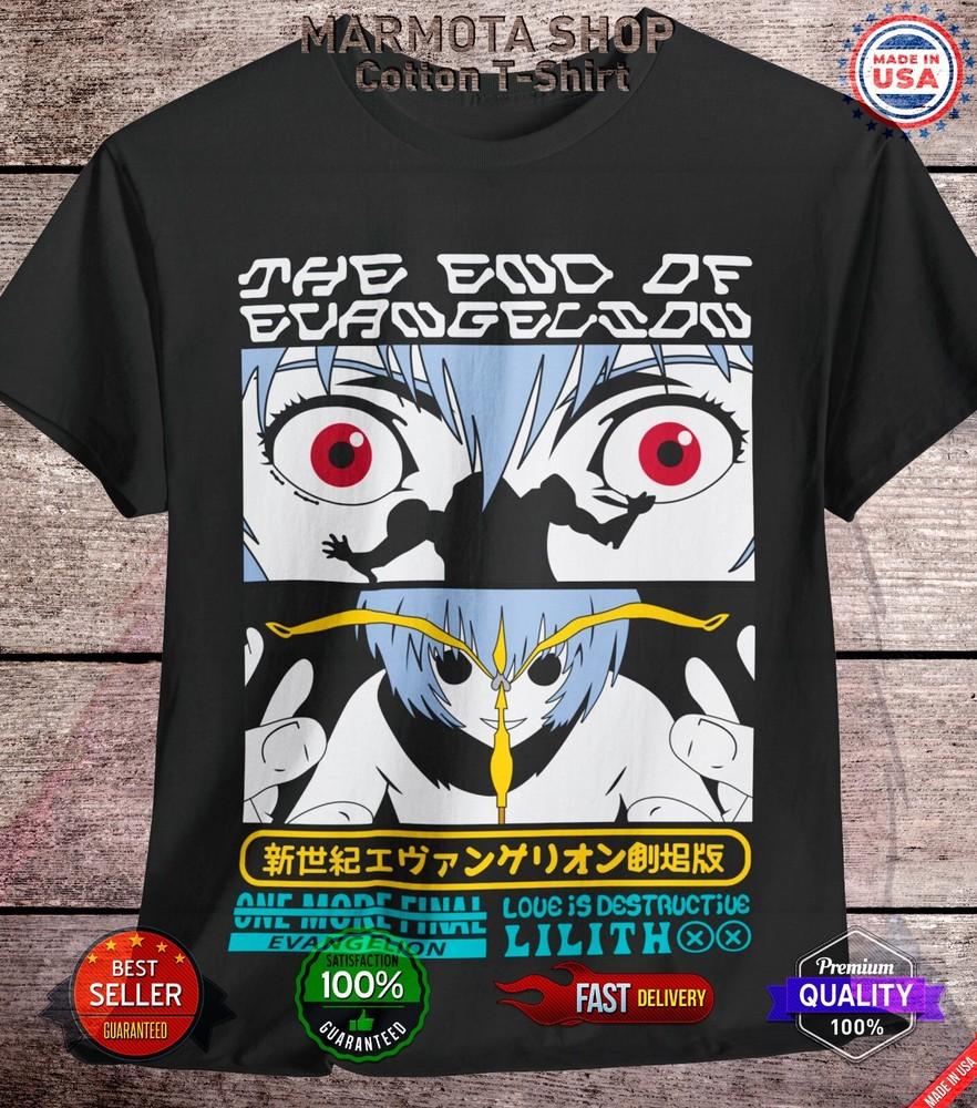 

Rei Ayanami The End of Evangelion Shirt Waifu EVA 01 Anime Tee T-Shirt Lillith 4XL