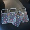 Korean ins style niche spring color flowers are suitable for Apple 17ProMax mobile phone case iphone15 new 16pro girl 17pro transparent fine flash