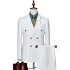 Men Suit Slim Fit Formal Business Work Wear Suits 2Pcs Set (Jacket+Pants)