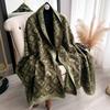 Four-Leaf Flower Fashion Women'S Imitation Cashmere Fringed Warm Scarf Air Conditioner Shawl Scarf Explosion