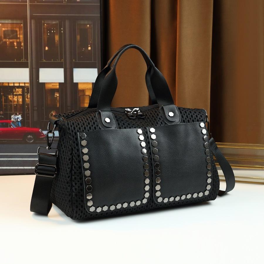 Women'S Handbag Large Capacity Mesh Rivet One Shoulder Crossbody Pillow Bag