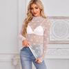 2025 European-American Slim Fit Long Sleeve Lace Bow Top