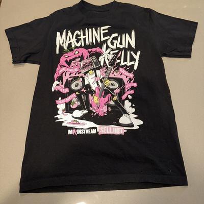 Machine Gun Kelly MGK Mainstream Sellout Cotone Pesante Maglietta Nera Unisex