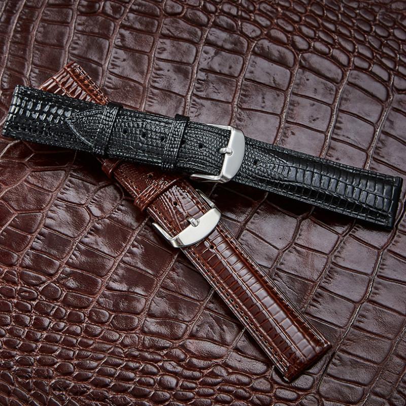 Modisches Lederarmband mit Echsenstruktur, Dornschließe, Uhrenarmband für Damen und Herren 12mm 14mm 16mm 18mm 20mm 22mm 24mm