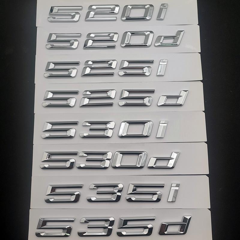 Black Letters For Car BMW 520i 520d 525i 525d 530i 530d 535i 535d Logo E60 E39 E34 F10 Xdrive Trunk Emblem Sticker Accessories Ad2