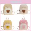 Kids Bear Cartoon Canvas Backpack With Breathable And Durable Design For Preschool Children