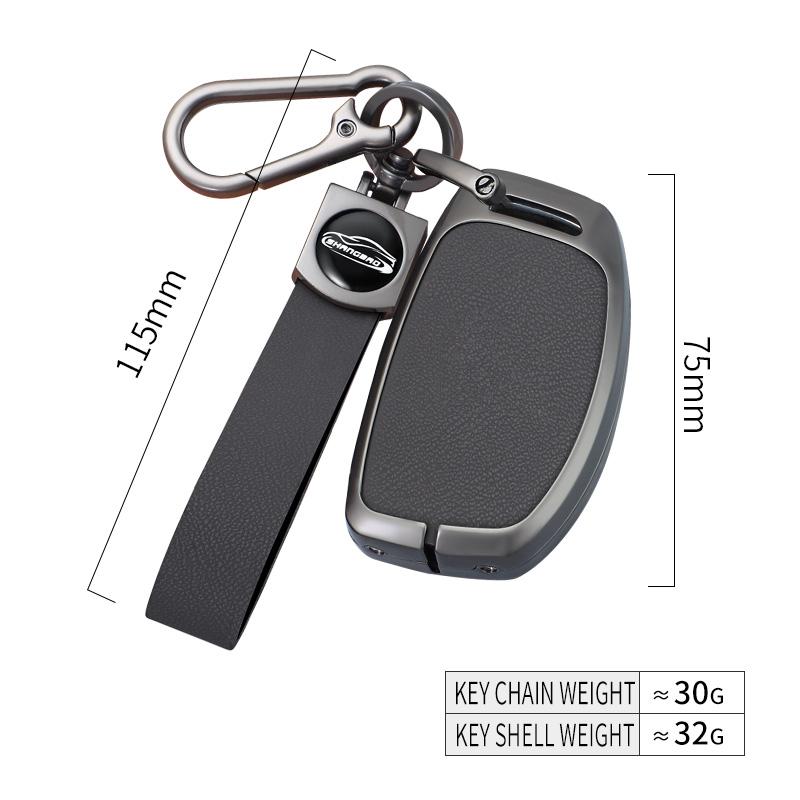 Zinc Alloy Leather Car Key Case Cover Fob Holder for Hyundai Tucson Santa Fe Rena Sonata Elantra Creta Ix35 Ix45 I10 I30 I40